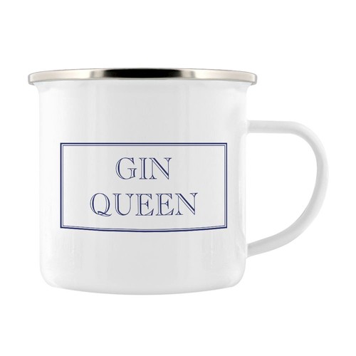 Gin queen emaille - gin, becher